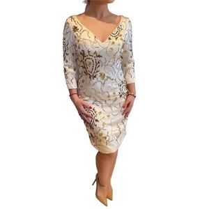 Jovani Cocktail Dress Ivory